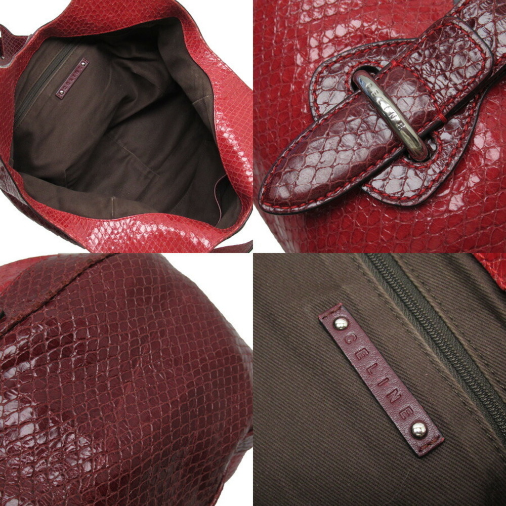 Celine Bag Red Python Leather Shoulder - image 5